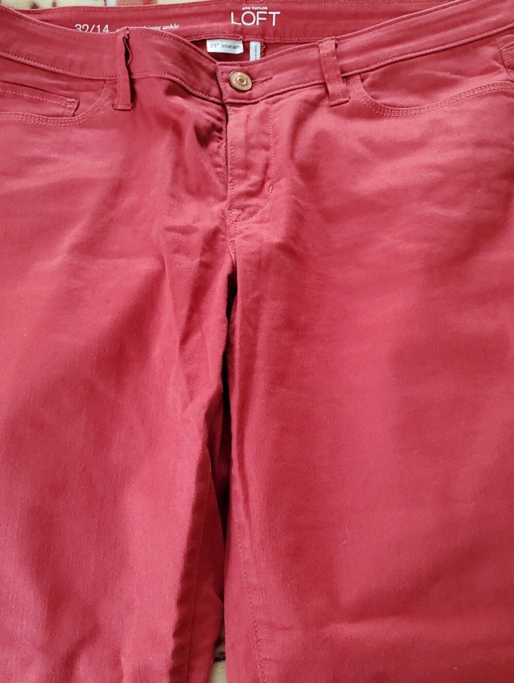 LOFT Brick Skinny Ancle Jeans